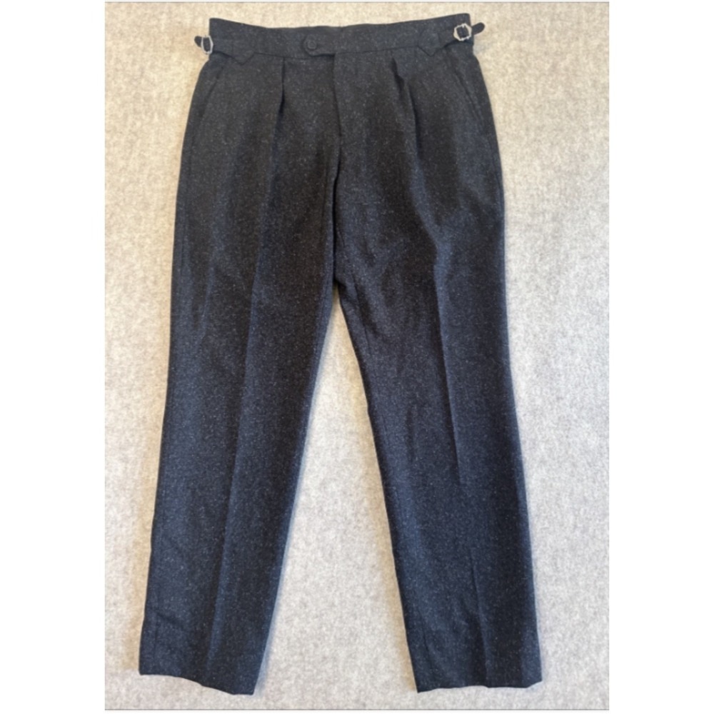 Jos. A. Bank Side-Adjuster Pleated Trousers Mens Actual 34x30 Gray Tailored Fit